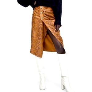 NWT Zara Snakeskin Pencil Skirt